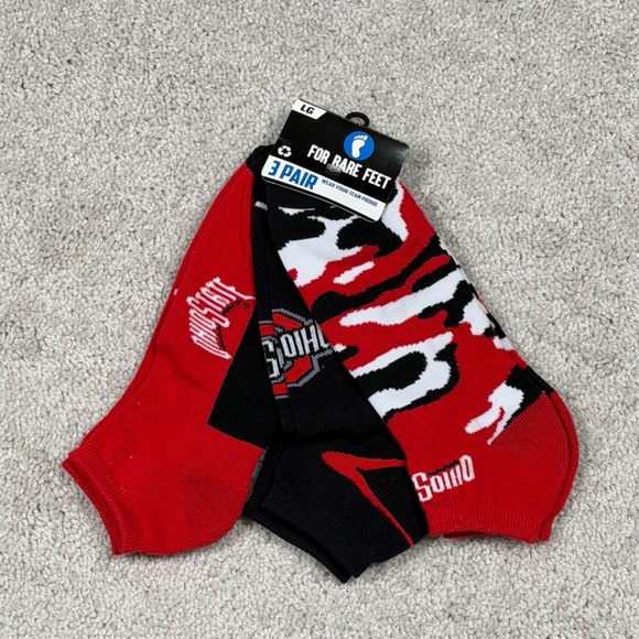 For Bare Feet Other - For Bare Feet Ohio State Buckeyes Camo Socks 3 Pair Pack Large